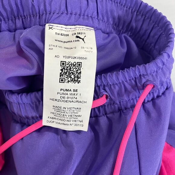 Puma TSF OG Retro Pants Women's Size M Purple Pink Black Sport Casual - Picture 10 of 10